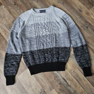 VTG Barnaby Sweater Mens Large Gray Retro Grandpa Hipster Golf.